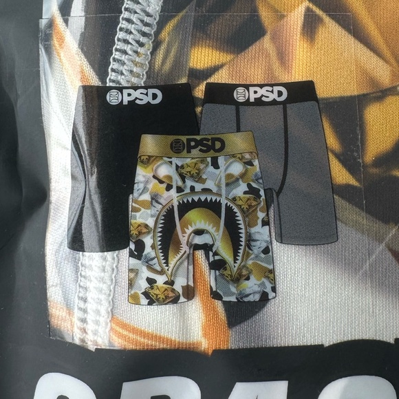 PSD 3 Pack Core Standard Boxer Briefs Underwear Warface Gold Sz Medium/Large NEW - Picture 2 of 4